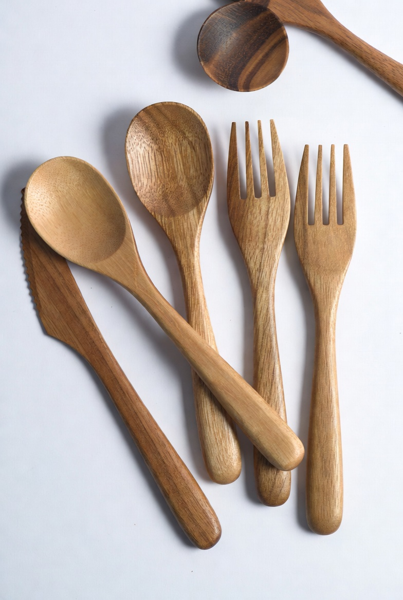 Eco-Friendly Wooden Cutlery Set &ndash; Natural Wood Utensil Set
