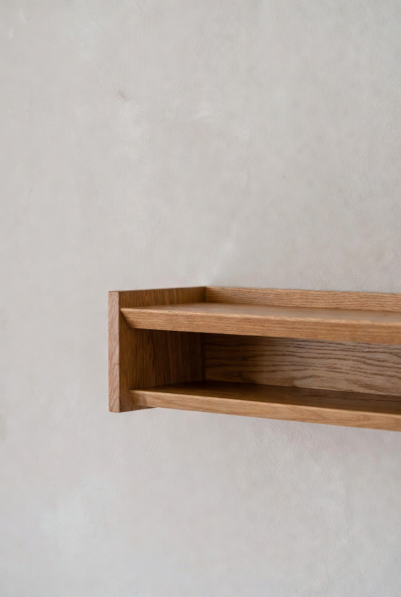 Minimalist Wooden Wall Organizer &ndash; Natural Storage Shelf