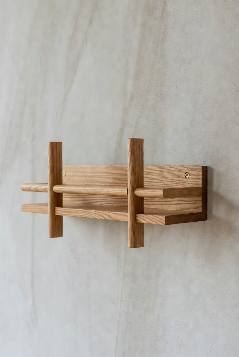 Floating Wooden Wall Shelf &ndash; Natural Oak Display Shelf