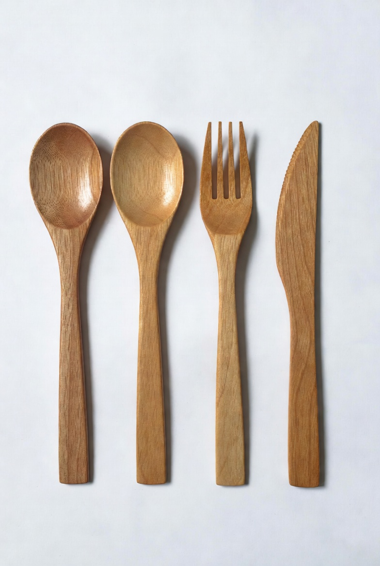 Eco-Friendly Wooden Cutlery Set &ndash; Natural Wood Utensil Set