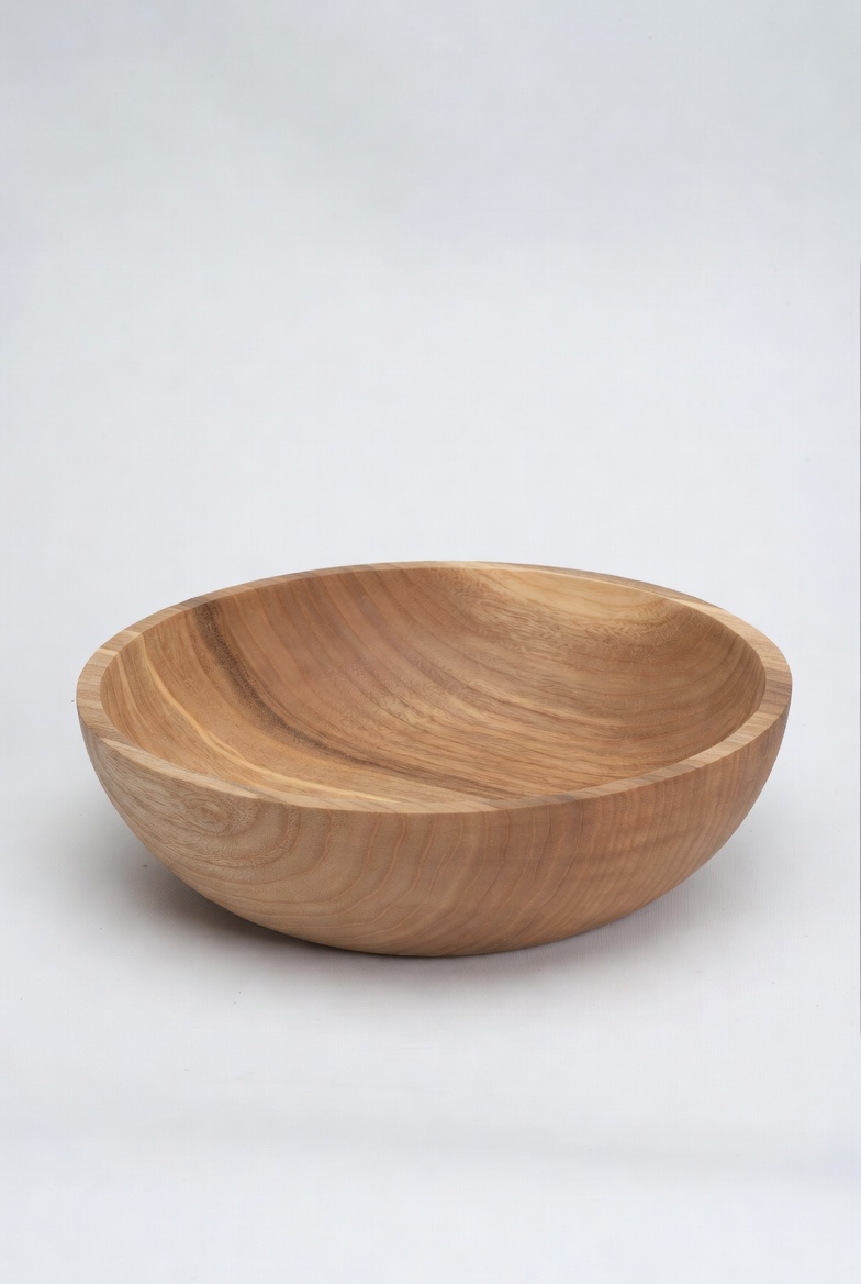 Handcrafted Wooden Salad Bowl &ndash; Natural Solid Wood Kitchen Bowl